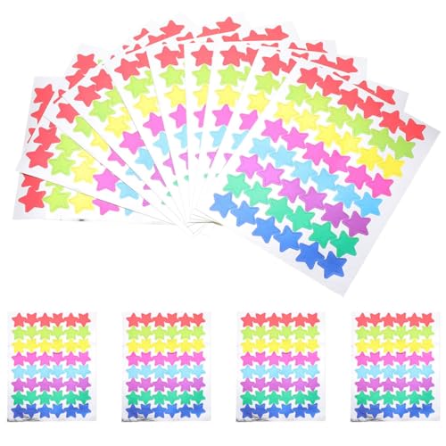 Toyvian 60 Blatt Star-belohnungsaufkleber Lehreraufkleber Sternaufkleber Selber Machen Scrapbook -Verzierungen Massenaufkleber Sternaufkleber Für Kinderbelohnung Folienaufkleber PVC von Toyvian