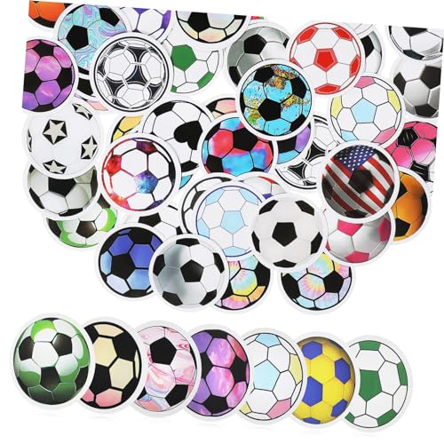 Toyvian 60 Stück Ball Kritzel Aufkleber Kleine Fußball Aufkleber Flaggen Aufkleber Fußball Aufkleber Für Partytüten Getränke Sporttag Aufkleber Teenager Aufkleber Aufkleber von Toyvian