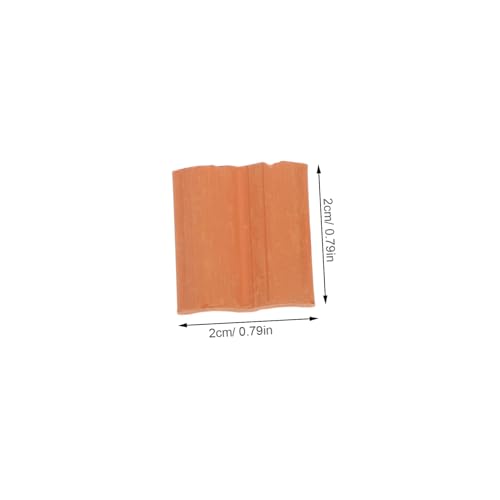 Toyvian 60 Stück Mini Dachziegel Rot Realistische Miniatur Dachziegel aus DIY Mikro Landschaft Bauelement für Puppenhaus Sandtisch Architektur Modell Zubehör von Toyvian