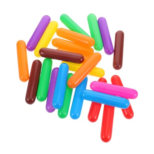 Toyvian 60 Stück Teiliges Bunte Dicke Kunststoff Bälle für Robustes Farbig Gestreiftes Spielbälle für Laufstall Spielplatz für Indoor und Outdoor Spielspaß von Toyvian