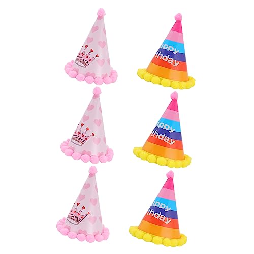 Toyvian Einheitsgröße – Kegelhut-set Zum Geburtstag – 6er-pack – Partyhüte Für Kinder Und Erwachsene – Ideal Für Partys Karneval Und Mehr von Toyvian
