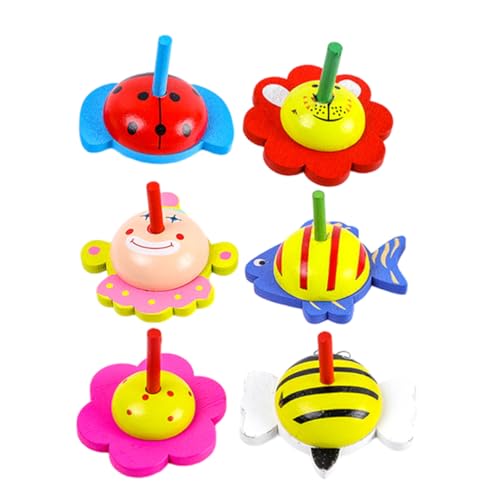 Toyvian 6St Kreisel shöne bescherung interaktives Spielzeug Partyartikel mit Tiermotiven Goodie-Bag-Füller Spielzeuge Geschenk Gyro-Spielzeug Gyro-Spielspielzeug tragbar Ornamente Jacke von Toyvian
