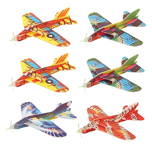 Toyvian 6er Set Flugzeug Modelle Für Lustige Zusammensetzbare Flugzeuge Für Den Außenbereich Zufällige Farben von Toyvian