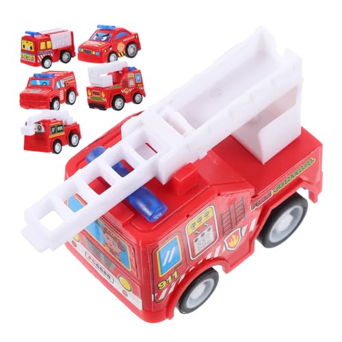 Toyvian Pädagogisches Kinderspielzeug Pull-Back-Auto-Spielzeug-Set Mini Engineering Fahrzeug Spielzeug Trägheitsauto Modell Spielzeug von Toyvian