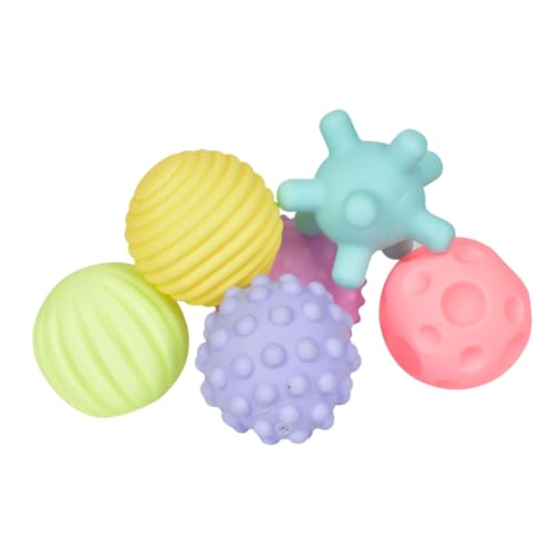 Toyvian 6st Ballspielzeug Greifen Spielzeug Für Kleinkinder Neugeborenes Spielzeug Puzzle-Spielzeug Spielzeug Für Neugeborene Massageball Baby Interaktive Kugel Vinyl Weiches Gummi von Toyvian