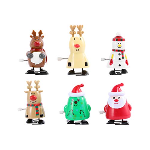 Toyvian 6st Gefälligkeiten Für Weihnachtsfeiern Requisite Für Weihnachtsfeiern Spielzeugmasse Aufziehen Weihnachtsuhrwerk Spielzeug Weihnachten Kind Requisiten von Toyvian