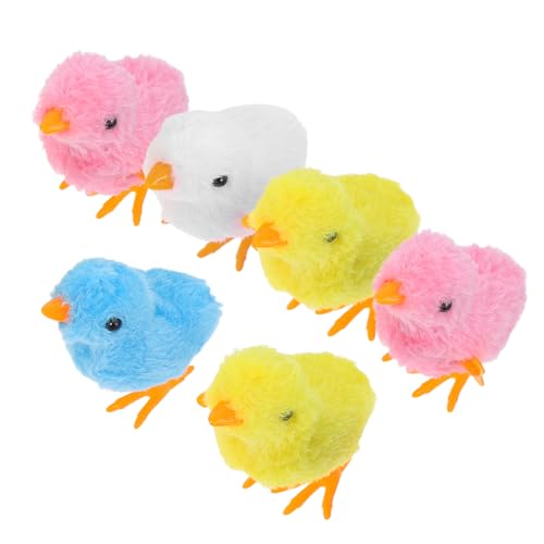 Toyvian Ostern Plüsch Küken Spielzeug Set 6 Stück Gemischte Farbe Wind up Küken Spielzeug Für Jungen Und Mädchen Party von Toyvian