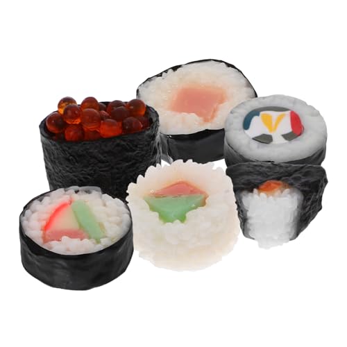 Toyvian 6-teiliges Miniatur-Sushi-Spiel-lebensmittelset PVC-simulations-Cup-Cake-Modelle Realistische Lebensmittel-Requisiten Für Die Fotografie Toyvian 6-teiliges Miniatur-Sushi-Spiel-lebensmittelset PVC-simulations-Cup-Cake-Modelle Realistische Lebensmittel-Requisiten Für Die Fotografie von Toyvian