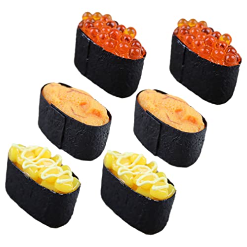 Toyvian Dekorative Gefälschte Sushi-Modelle 6 Stück Plastik-Sushi-Spielzeug Für Die Anzeige Im Geschäft Und Restaurant Toyvian Dekorative Gefälschte Sushi-Modelle 6 Stück Plastik-Sushi-Spielzeug Für Die Anzeige Im Geschäft Und Restaurant von Toyvian