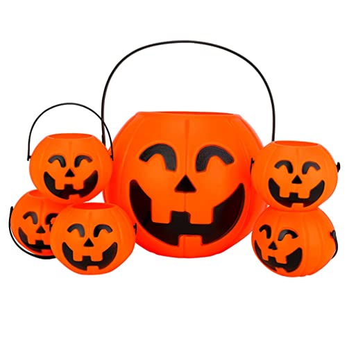 Toyvian 6stücke Halloween Süßigkeiten Eimer Handgriff Kürbis-Design Für Snacks Und Halloween Deko Toyvian 6stücke Halloween Süßigkeiten Eimer Handgriff Kürbis-Design Für Snacks Und Halloween Deko von Toyvian