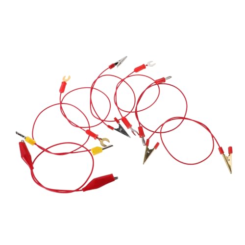 Toyvian 7 Stück Teiliges Labor Elektro Verbindungskabel mit Clips Bananenstecker für Physik Experimente und DIY Schaltungen Lernwerkzeug für Schüler von Toyvian