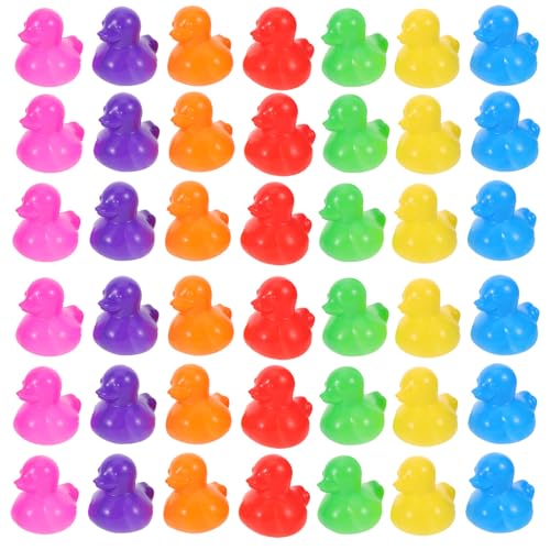 Toyvian 70 Stück Bällebadbälle für Babys: Schwimmendes Sommer-Poolspielzeug – Buntes Plastikspielzeug mit Entenmotiv für Kleinkinder, Indoor-Wasserspiele und Partydekorationen von Toyvian
