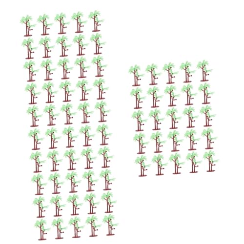 Toyvian 75 Stk Mini-Landschaftsbaum Huhn Schlüsselanhänger Mini-Plamme Halloween-Tassen Giraffenkostüm tortendeko einschulung Simulationsbaummodell Modellbaum Ozean Karte einführen von Toyvian