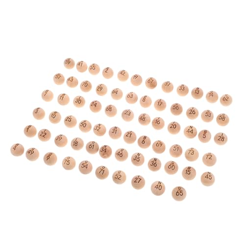 Toyvian 75 Stück Holz Bingo Kugeln Beschriftete Zahlen mit Klarer Gravur für Spielabende und Teambuilding Aktivitäten Leicht und Tragbar Toyvian 75 Stück Holz Bingo Kugeln Beschriftete Zahlen mit Klarer Gravur für Spielabende und Teambuilding Aktivitäten Leicht und Tragbar von Toyvian