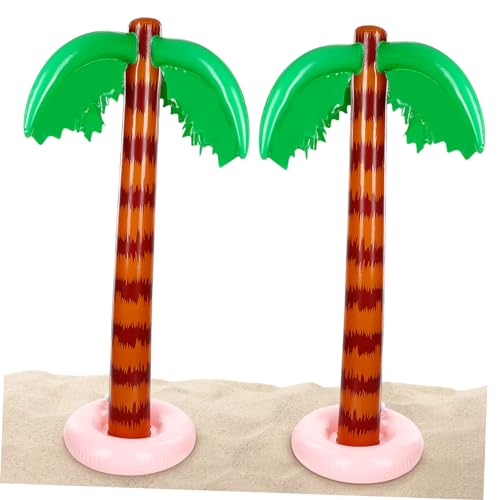 Toyvian 8 STK Aufblasbare Kokospalme Aufblasbares Strandspielzeug Sprengen Sie Palmen Für Die Party Pool-Strand Hawaiianisches Spielzeug Sprengen Groß PVC Bankett Künstlicher Baum von Toyvian