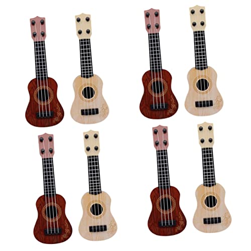 Toyvian 8 STK Mini-Ukulele Musikinstrument Für Kleinkind-Ukulele Kleines Ukulele Spielzeug Modelle Musikinstrumente Spielzeuge Kinderspielzeug Simulations-Ukulele Gitarre Junge Plastik von Toyvian