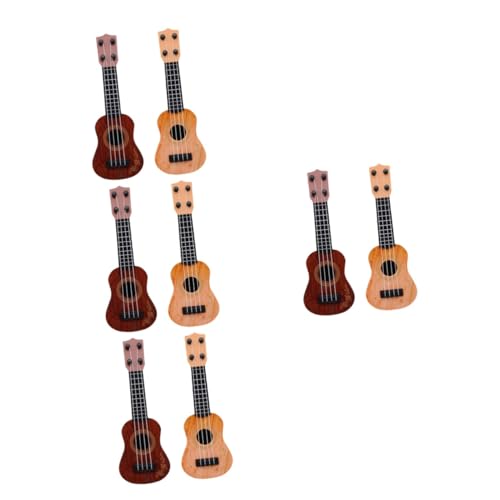 Toyvian 8 STK Mini-Ukulele Kinderspielzeug Kindergitarre Kleinkindspielzeug Musikinstrumente Mädchenspielzeug Simulation Gitarre Früherziehung Ukulele klassisch kleine Gitarre Geschenk von Toyvian
