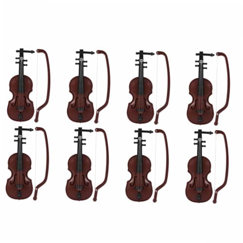 Toyvian 8 Sätze Mini-Geige Puppenhaus-musikinstrumente Mini-Dinge Modelle Von Musikinstrumenten Die Kleinste Geige Der Welt Kleine Geige Puppengeige Figur Zubehör Abs Baby Violine Geschenk von Toyvian