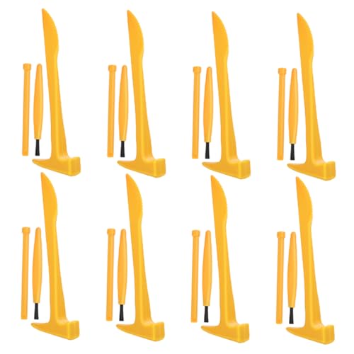 Toyvian 8 Sätze Teiliges Archäologie Ausgrabungsset für Hammer Meißel Pinsel Leichte Grabungswerkzeuge für Stem Lernen Realistische Ausgrabung für Dinosaurier und Edelsteinentdeckung von Toyvian