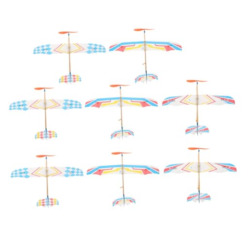 Toyvian 8 Stück Gummibandflugzeug Flugspielzeug Flugzeuge Outdoor Flugzeug Lernspielzeug Für Gummiband Segelflugzeug Kinderspielzeug Modellflugzeug Flugzeugmodelle Papier von Toyvian