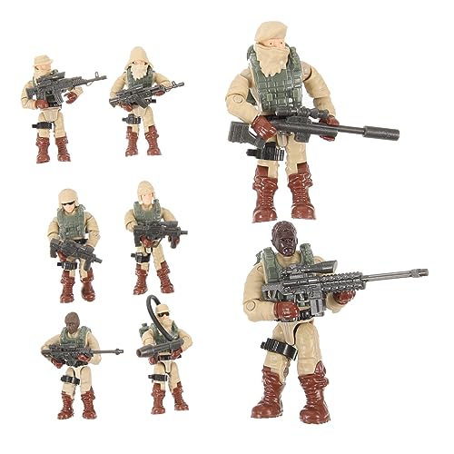 Toyvian 8 Stücke Soldat Realistische Mini Menschen Figuren Für Jungen Und Mädchen Tabletop Miniatur Figuren Lagerung Tablett von Toyvian