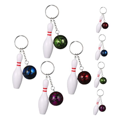 Toyvian 8 Stück Teiliges Bowling Schlüsselanhänger Robustem und Kreative Mini Bowling Pins Anhänger Praktische Rucksack und Taschen Deko Farblich Gemischt für Kindergeburtstag und Toyvian 8 Stück Teiliges Bowling Schlüsselanhänger Robustem und Kreative Mini Bowling Pins Anhänger Praktische Rucksack und Taschen Deko Farblich Gemischt für Kindergeburtstag und von Toyvian