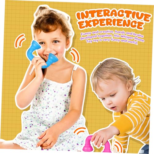 Toyvian 8 Stück Teiliges Bunte Flüstertelefon für Ergonomisch Geformt Kunststoff Robust Lustiges Lernspielzeug zur Sprachförderung und Hörtraining für Jungen und Mädchen von Toyvian