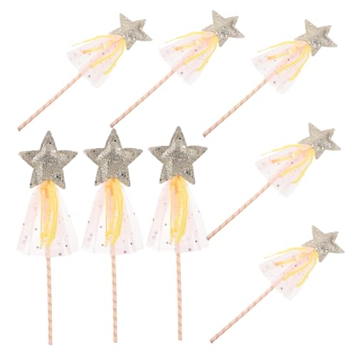 Toyvian 8 Stück Teiliges Feenstab für Mädchen Glitzernde Stern Prinzessinnen Zauberstäbe Leicht und Robust für Bühnenauftritte Kostümpartys und Kreatives Rollenspiel von Toyvian
