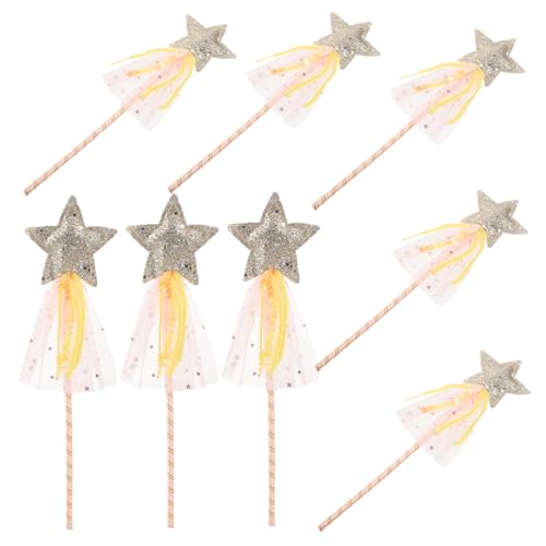 Toyvian 8 Stück Teiliges Glitzer Feenstäbe für Leichte Prinzessinnen Zauberstäbe mit Sternmotiven Robuste und Funkelnde Spielzeugstäbe für Rollenspiele Geburtstagsfeiern und von Toyvian