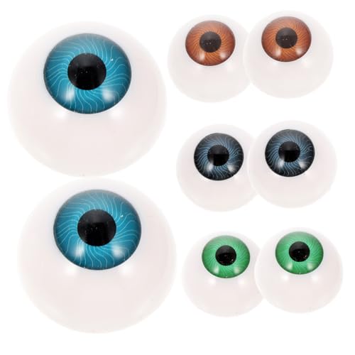 Toyvian 8 Stück Teiliges Hohe Augäpfel DIY Puppenaugen Zubehör für Halloween Requisiten Zufällige Farben für Bastelprojekte und Party Dekorationen Zufällige Farbe Zufällige Farbe von Toyvian