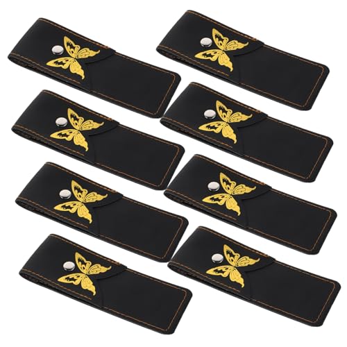 Toyvian 8 Stück Teiliges Leder Messerholster für Wasserdichter Organizer Kleine Scheide für Butterfly Vielseitig für Ninja Cosplay Bühnenperformance und Rollenspiel Schwarz von Toyvian