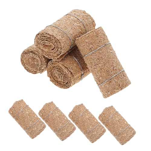 Toyvian 8 Stück Teiliges Mini Strohballen Realistische Miniatur Strohhaufen für Puppenhaus Bauernhof Dekoration DIY Herbst Ernte Basteln Bauernhof Szenen Zubehör von Toyvian
