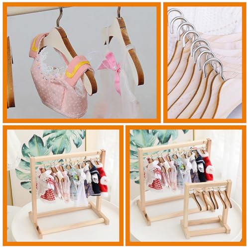 Toyvian 8 Stück Teiliges Vintage Puppenkleiderbügel aus Holz Platzsparende Realistische Kleine Kleiderbügel für Puppenhaus Geeignet zur Ordentlichen Aufbewahrung von Puppenkleidung Toyvian 8 Stück Teiliges Vintage Puppenkleiderbügel aus Holz Platzsparende Realistische Kleine Kleiderbügel für Puppenhaus Geeignet zur Ordentlichen Aufbewahrung von Puppenkleidung von Toyvian