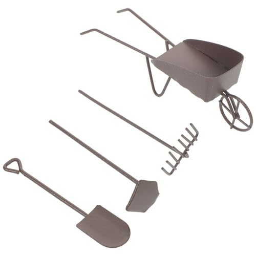 Toyvian 8-teiliges Miniatur-Gartenwerkzeug für Puppenhäuser – kleine Schaufel, Rechen, Hacke, Schubkarren, Mini-Wagen, Spielzeug für Sukkulenten, Bonsai, Feengarten, Puppenhaus-Zubehör Toyvian 8-teiliges Miniatur-Gartenwerkzeug für Puppenhäuser – kleine Schaufel, Rechen, Hacke, Schubkarren, Mini-Wagen, Spielzeug für Sukkulenten, Bonsai, Feengarten, Puppenhaus-Zubehör von Toyvian