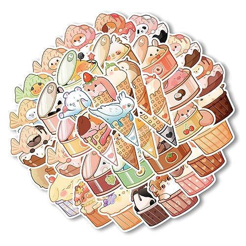 Toyvian 80 Stück Kuchen Aufkleber Mini-Essen Aufkleber für Jugendliche Aufkleber für Wasserflaschen Laptop-Aufkleber empfindliches Scrapbooking-Zubehör Scrapbook-Sticker ästhetisch Papier von Toyvian