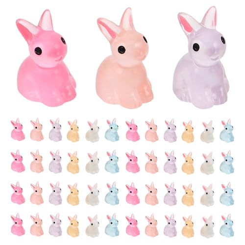 Toyvian 80 Stück Mini-Harztiere Ostern Leuchtender Mini-Harzhase 6 Farben Kleine Kleine Leuchtende Hasenfiguren Für Puppenhaus-Mikro-Feengarten- Ostereifüller Toyvian 80 Stück Mini-Harztiere Ostern Leuchtender Mini-Harzhase 6 Farben Kleine Kleine Leuchtende Hasenfiguren Für Puppenhaus-Mikro-Feengarten- Ostereifüller von Toyvian