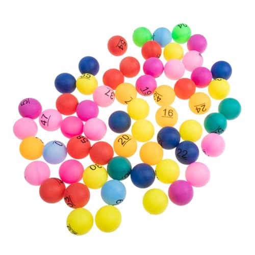 Toyvian 80 Stück Teiliges Nummerierte Kunststoffkugeln für Bingo und Tombola Farbige Leichte Spielbälle für und Event Aktivitäten Robuste Plastikbälle für Vielseitigen Einsatz von Toyvian