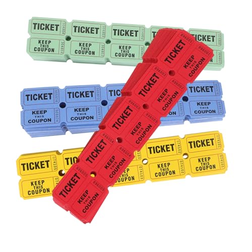 Toyvian 800 Stück Los Spielkarten Tickets Einlasskarten Gewinnscheine Karten für Party Eintrittskarten für Veranstaltungen Partygeschenk Partykarten Papier von Toyvian