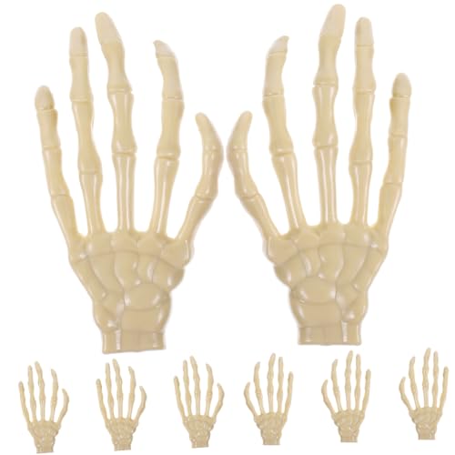 Toyvian 8St Skeletthand Skelett-Handdekor Kostüm Handskelettmodell realistische Skeletthände Halloween Theme Halloween wanddeko Halloween-Requisite Halloween-Skeletthände Plastik Beige Toyvian 8St Skeletthand Skelett-Handdekor Kostüm Handskelettmodell realistische Skeletthände Halloween Theme Halloween wanddeko Halloween-Requisite Halloween-Skeletthände Plastik Beige von Toyvian