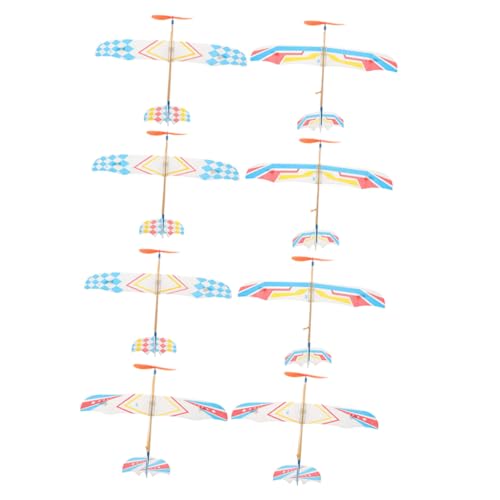 Toyvian 8Stücke Gummibandflugzeug Pädagogische Flugzeugmodelle Für Design Für Outdoor Spiele Und Experimente von Toyvian