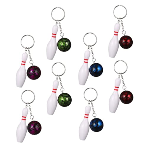 Toyvian 8Stücke Teiliges Bowling Schlüsselanhänger Bowling für Sportbegeisterte Dekoration für Schlüssel und Taschen Toyvian 8Stücke Teiliges Bowling Schlüsselanhänger Bowling für Sportbegeisterte Dekoration für Schlüssel und Taschen von Toyvian