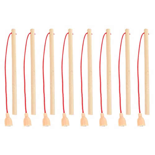 Toyvian 8st Angelrute Aus Holz Fischfang Spiele Spielzeug Für 3-jährige Jungen Magnetisches Fischereispiel. Kids Fishing Pool Spiel Magnetfisch-Spiel Rätsel Hölzern Kleinkind Fische Fangen von Toyvian