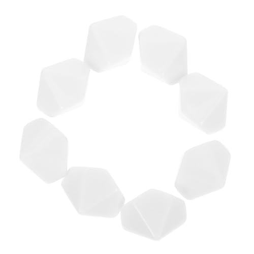 Toyvian 8st Leere Würfel Partyzubehör Würfel Zum Basteln Spiel Modell Für Kuchen Attrappen Jumbo Farkle Glatte Würfel Requisiten Lehren Maßgefertigte Würfel Acryl Weiß von Toyvian