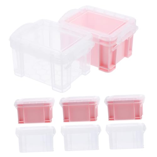 Toyvian 8st Mini-aufbewahrungsbox Bastel-Organizer-Box Aufbewahrungsbox Mit Mini-verriegelungsbox Mit Deckel Aufbewahrungsbox Für Perlen Halter Klein Mädchen Süßigkeiten Box Pp von Toyvian