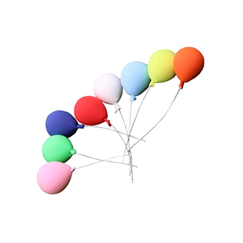 Toyvian 8st Puppenhaus-Ballon Modell Zubehör Geburtstagskuchendekoration Kreativ Luftballons Puppenhauszubehör Ballonmodell Mikrolandschaftsornament Knetmasse Kunsthandwerk Ton Miniatur von Toyvian
