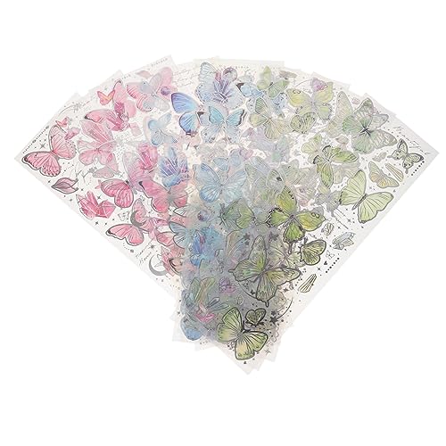 Toyvian 9 Blätter Planer-Aufkleber Schmetterlinge Zum Basteln Schmetterling Wandaufkleber Aufkleber Für Scrapbooking DIY -Aufkleber Journaling-Aufkleber Dekorative Aufkleber Das Haustier von Toyvian