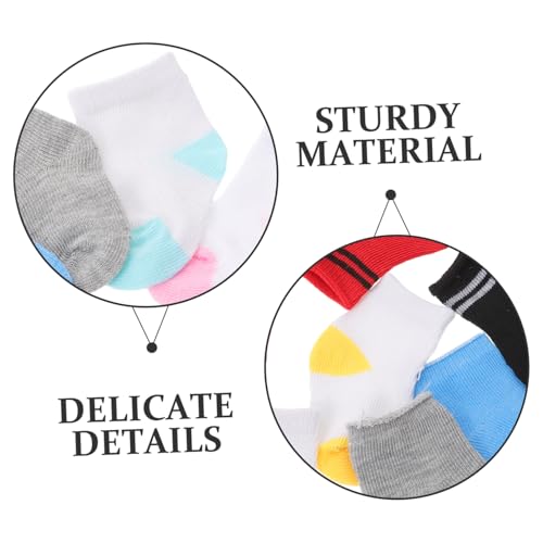 Toyvian 9 Paare Puppensocken aus Baumwolle Sanft und Strapazierfähig Mini-socken für Amerikanische Mädchenpuppe Geeignet für Actionfiguren und Kindergeburtstagsspielzeug von Toyvian