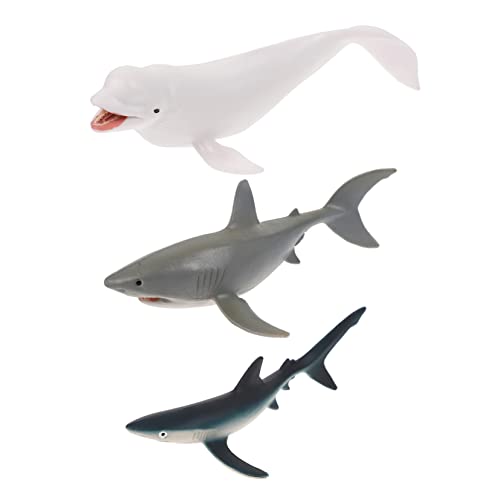 Toyvian Meerestierfiguren 9 STK Sea Life-Statue Spielzeug Leben Wie EIN Hai Lebensechter Hai Plastik Mini Tierfigur Kind Wasserspielzeug Für Kinder von Toyvian