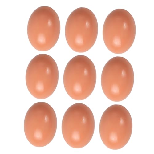 Toyvian 9 Stück Realistische Holz Fake Hühnereier für Nestbox Training Unbemalte Eier für DIY Bastelprojekte Dekoration Innen und Außengebrauch Geeignet von Toyvian