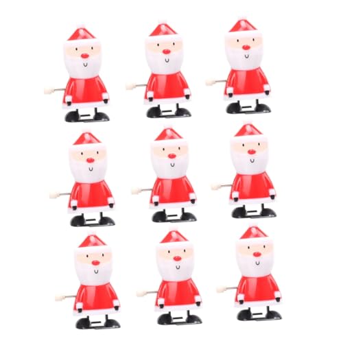 Toyvian 9 Stück Teiliges Aufziehspielzeug Weihnachtsmann ohne Batterie Mechanisches Wind Up für Handliche Interaktives Dekoration für Kindergarten und Party von Toyvian